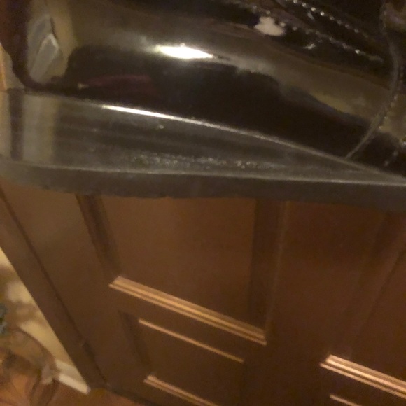 Botticelli Black Patent Leather Low Wedge Boots 35 - Picture 10 of 12